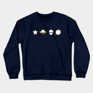 Retro minimal UFO Sci Fi Crewneck Sweatshirt